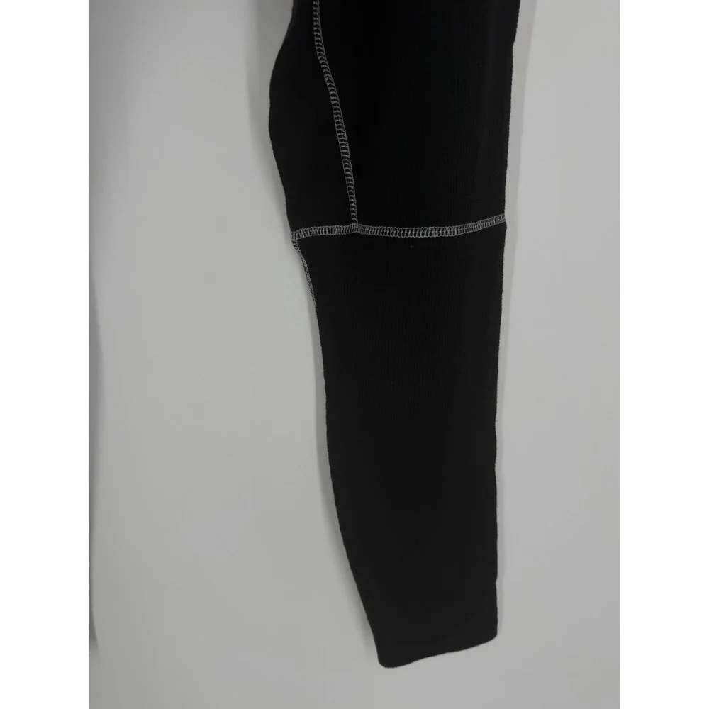 Guide Gear Mens Thermal Leggings Medium Black Base Layer Waffle Knit Outdoor